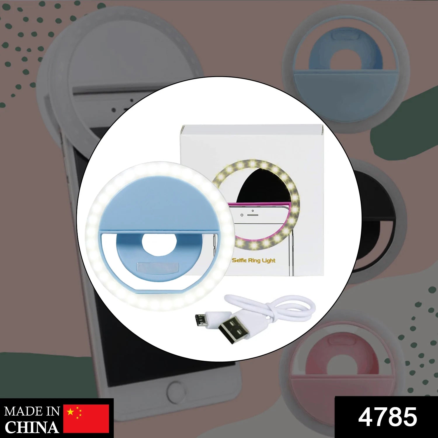 4785 Selfie Ring Light used for applying bright shade over face during taking selfies and making videos etc. DeoDap 4785 Selfie Ring Light used for applying bright shade over face during taking selfies and making videos etc. DeoDap